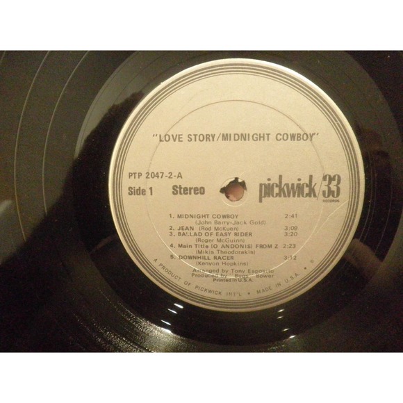 Love Story, Midnight Cowboy, The Music of Vintage Films, Release Circa 1970's, - Picture 5 of 7